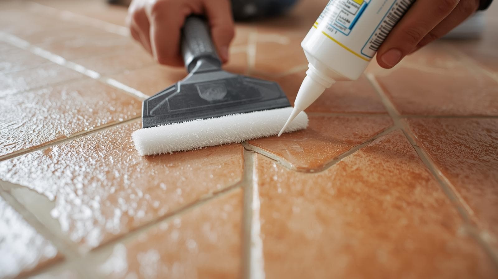 Grout Cleaning & Color Sealing