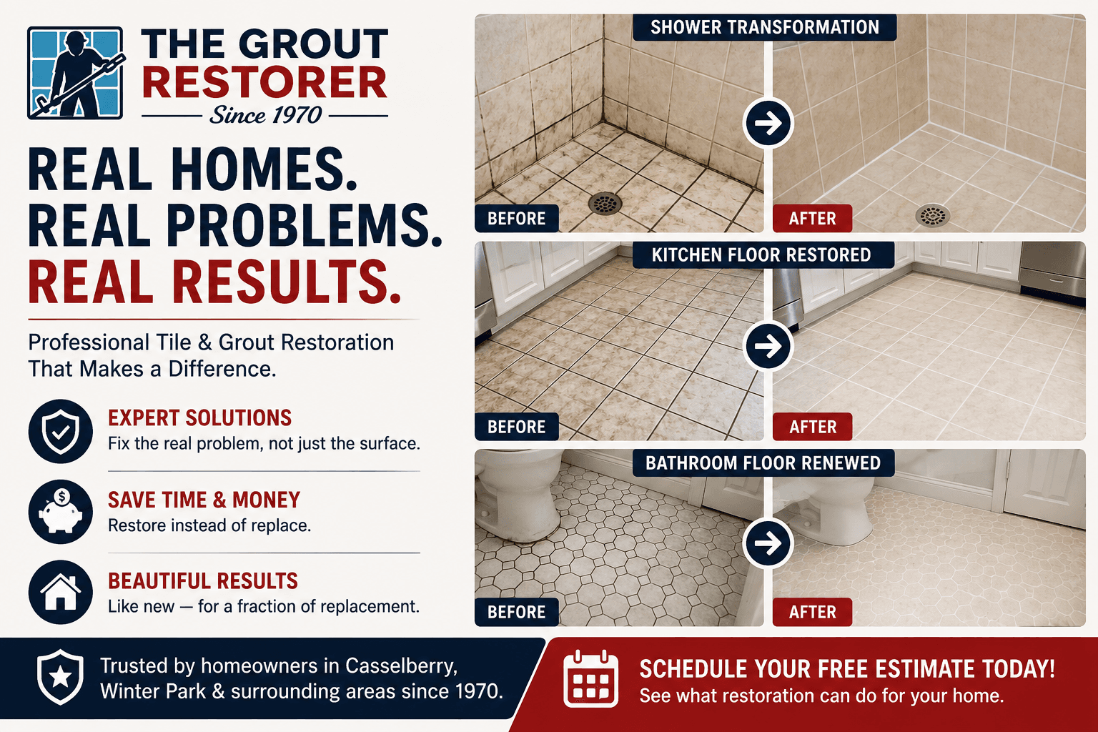 From Stained to Stunning: Real Tile Restoration Stories | Casselberry & Winter Park, FL
