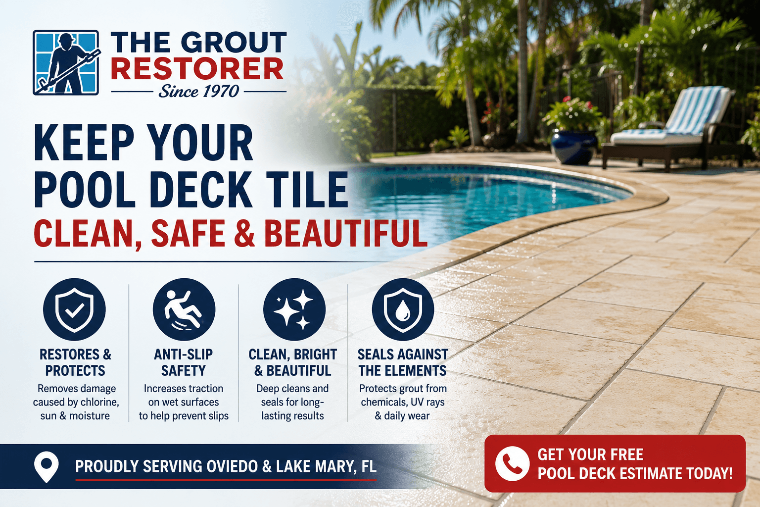 Pool Deck Tile Cleaning and Restoration: What Florida Homeowners Need to Know | Oviedo, FL